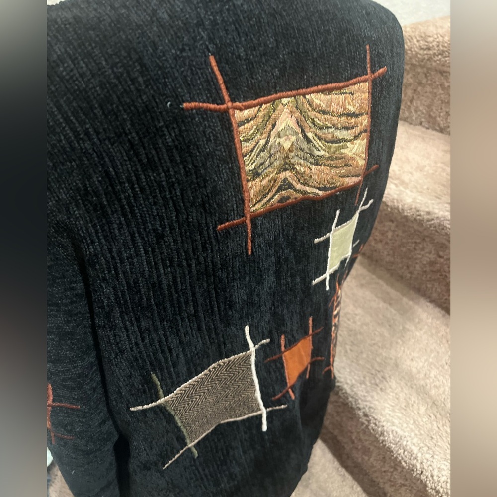 Julia Kim Vintage Patchwork Button Up Cardigan Sw… - image 4